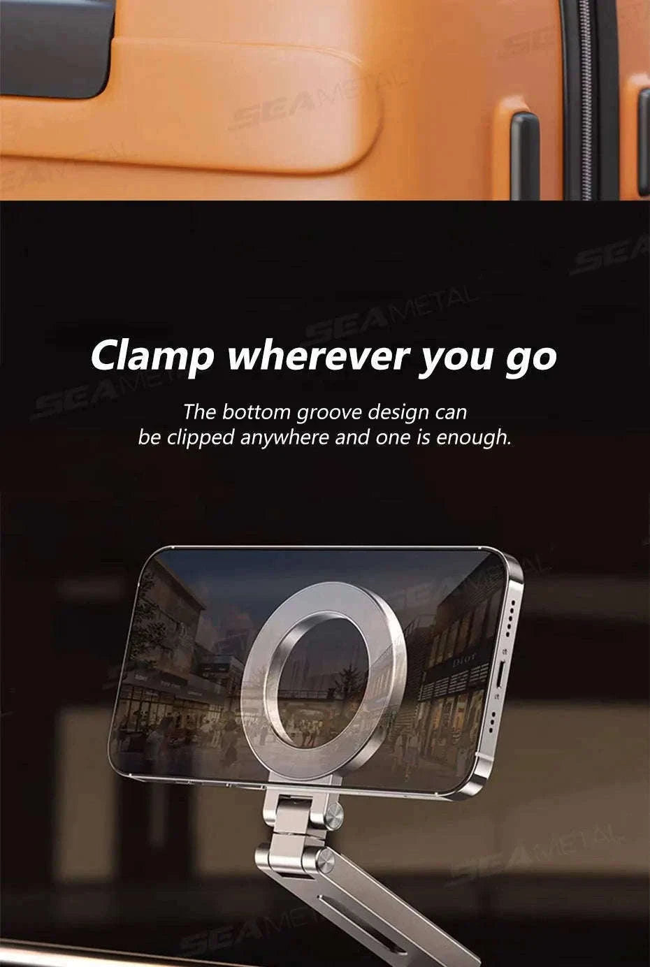 Portable Magnetic Phone Mount with 360° Rotation-R3