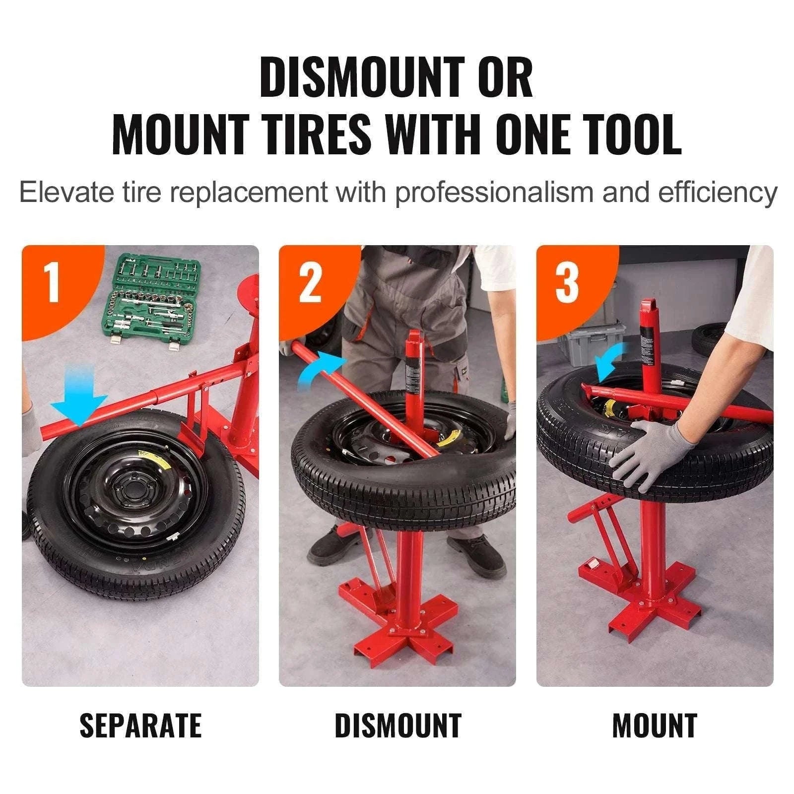 Portable Manual Tire Changer Bead Breaker for 8–16 Inch Tires-United States