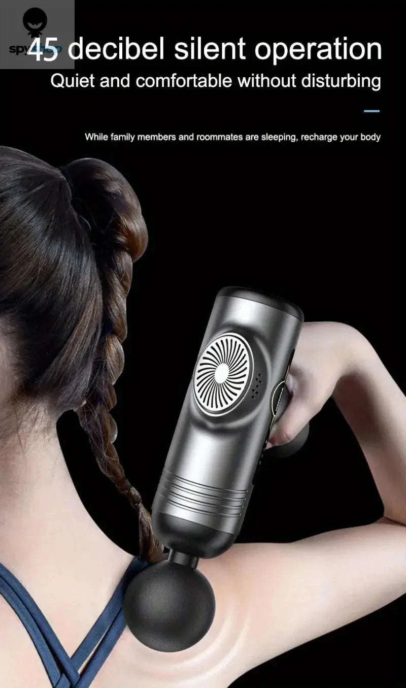 Portable Massage Gun for Deep Muscle Relief-6 GEAR GREY / Type C Charge