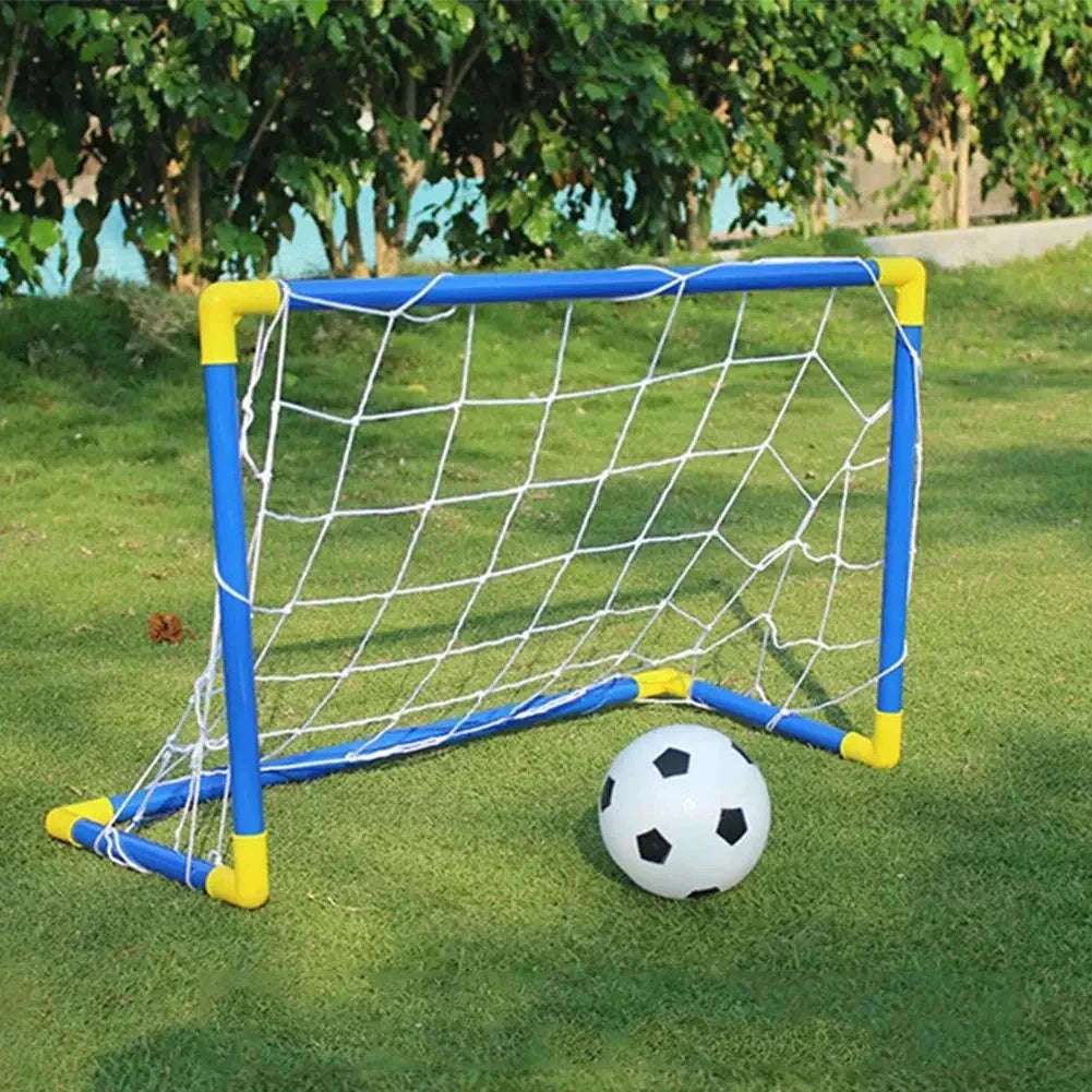 Portable Micro Soccer Goal Set with Ball, Net & Pump for Kids-1 set / China Mainland