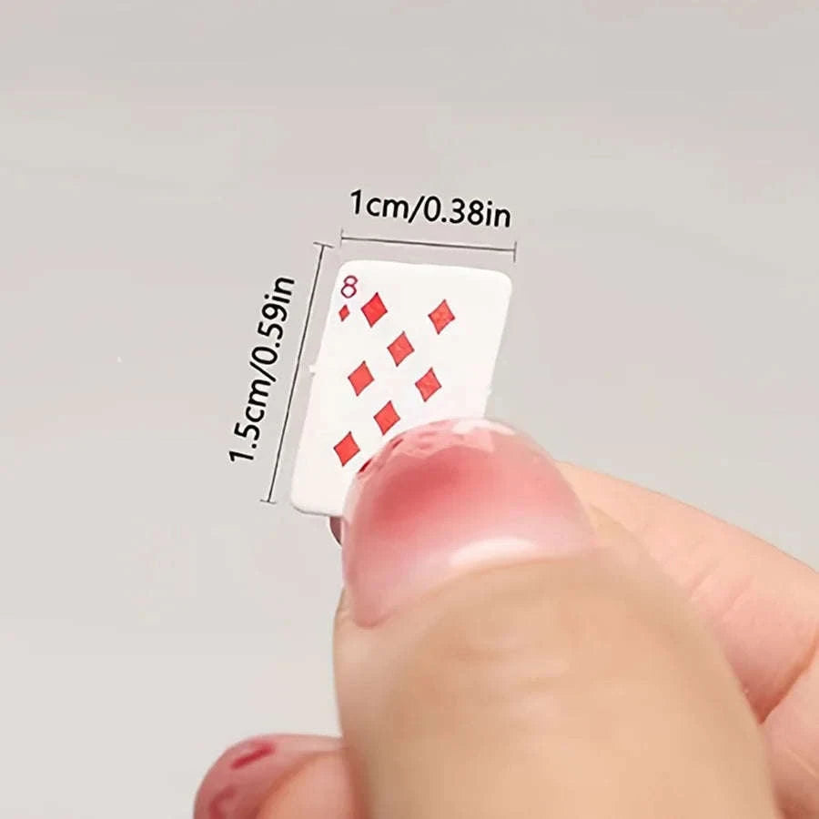 Portable Mini Fingertip Playing Card-White