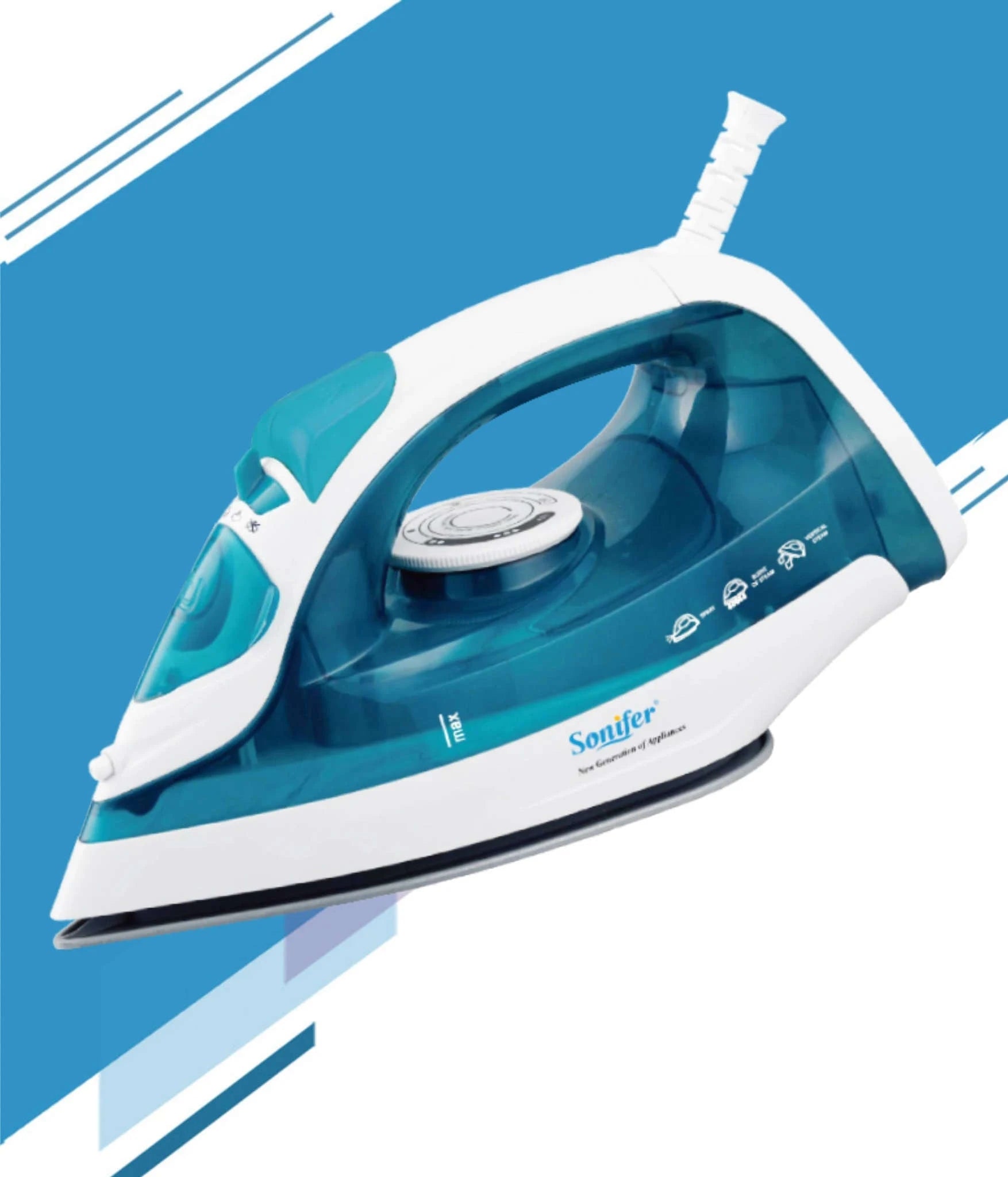 Portable Mini Garment Steamer & Steam Iron with Ceramic Soleplate-SF9034-Green / EU