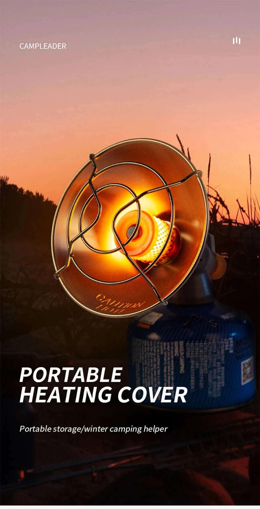 Portable Mini Gas Camping Heater with Propane Adapter-Heater