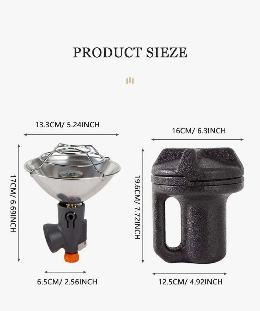 Portable Mini Gas Camping Heater with Propane Adapter-Heater