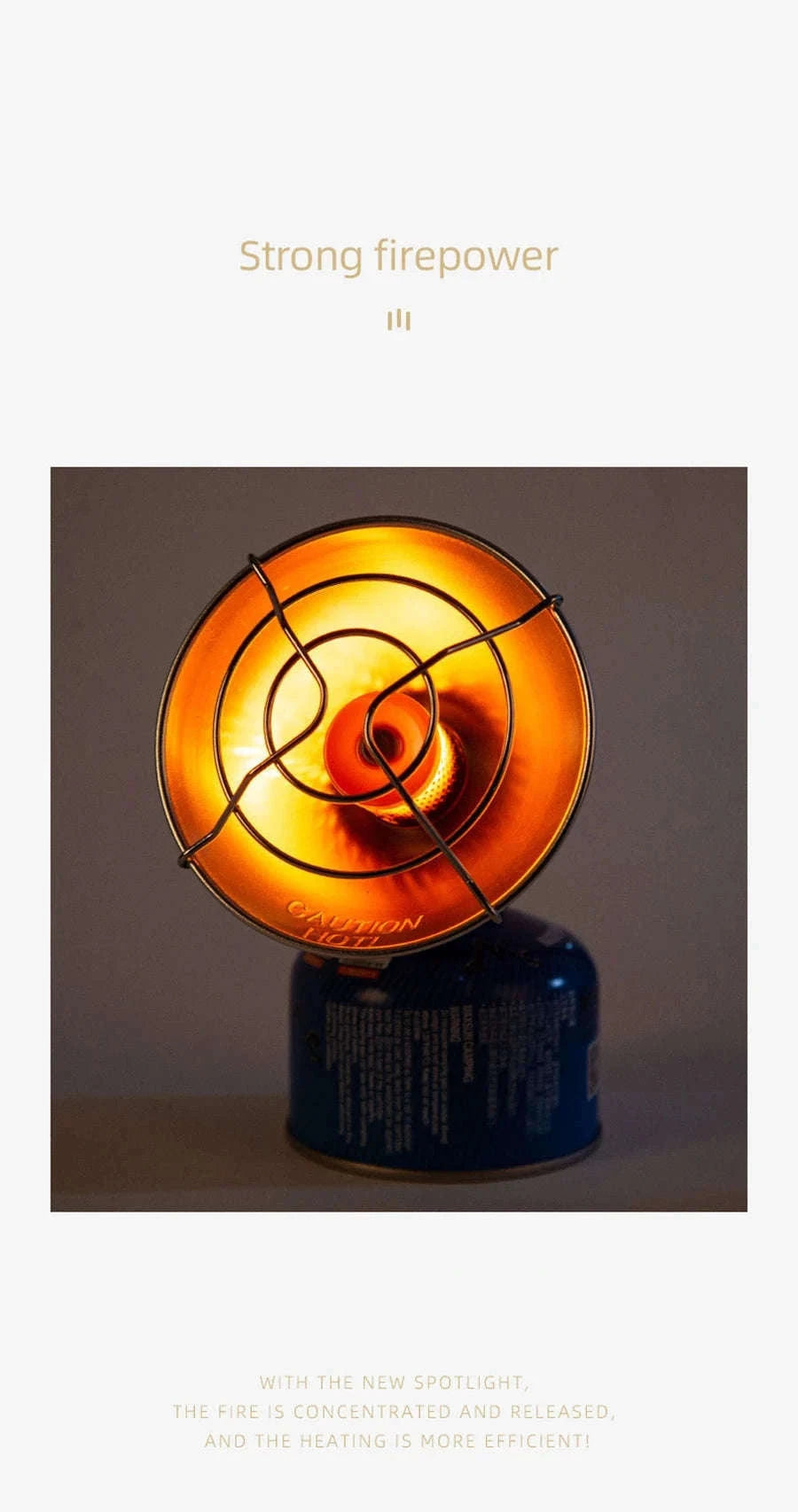 Portable Mini Gas Camping Heater with Propane Adapter-Heater