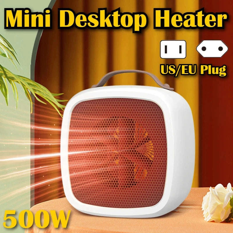 Portable Mini Heater for Quick, Quiet Warmth-Yellow / EU