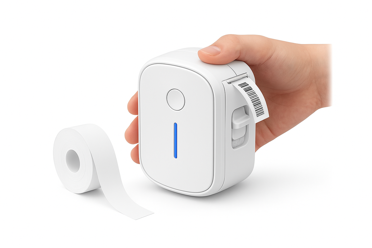 Portable Mini Label Printer Bluetooth Inkless Self-adhesive Thermal Labels Printer Sticker Maker Adhesive Mini Labeling Machine - Spy-shop.com