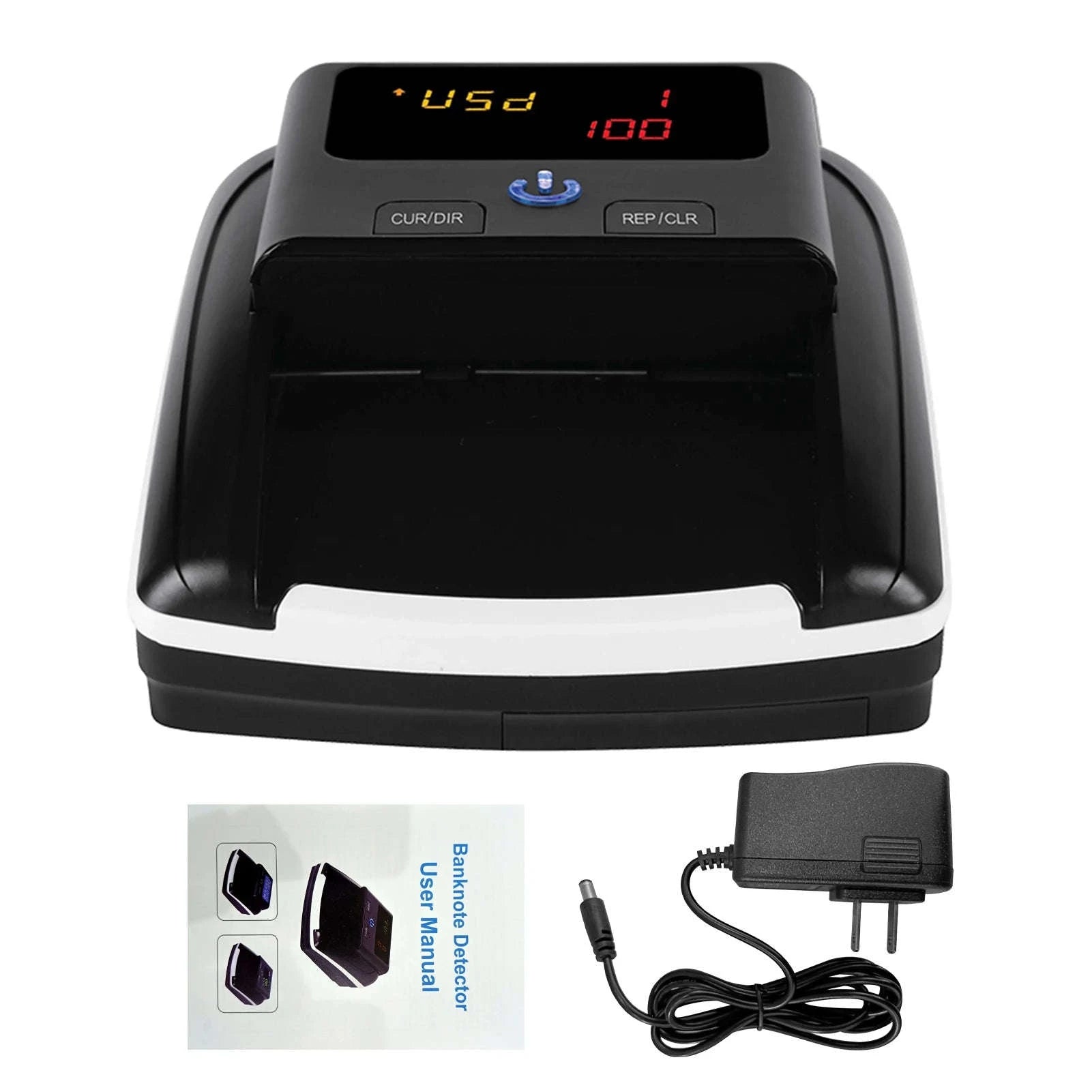 Portable Mini Money Counter and Counterfeit Bill Detector-black / EU