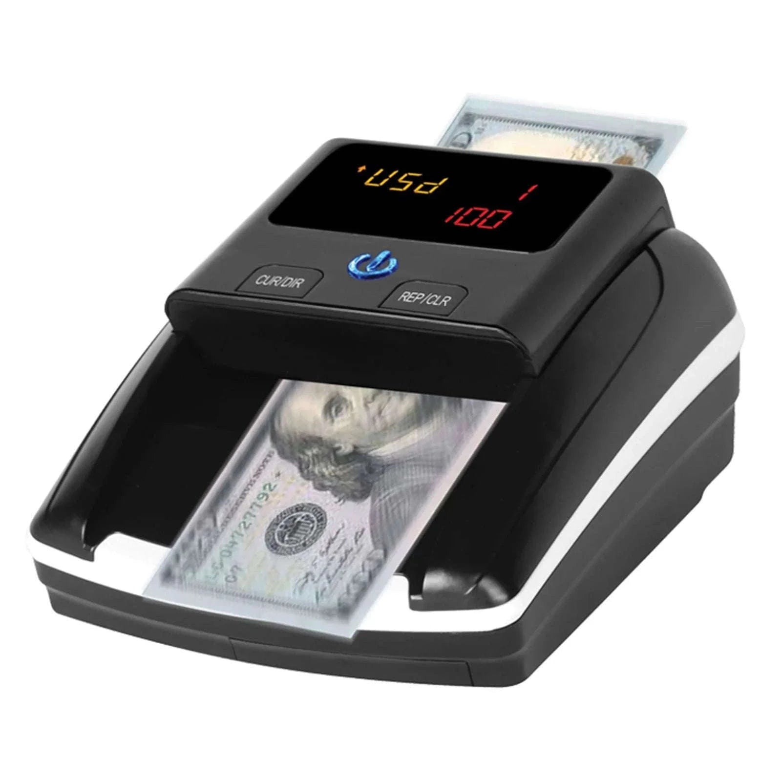 Portable Mini Money Counter and Counterfeit Bill Detector-black / EU