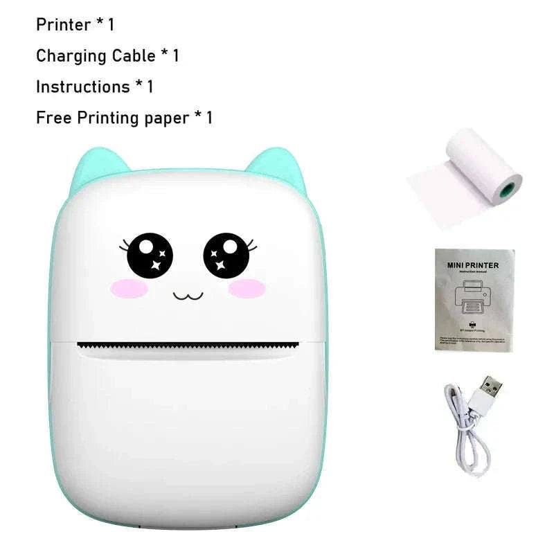 Portable Mini Printer Wireless Bluetooth Photo & Label Maker-3 Rolls Color / Other