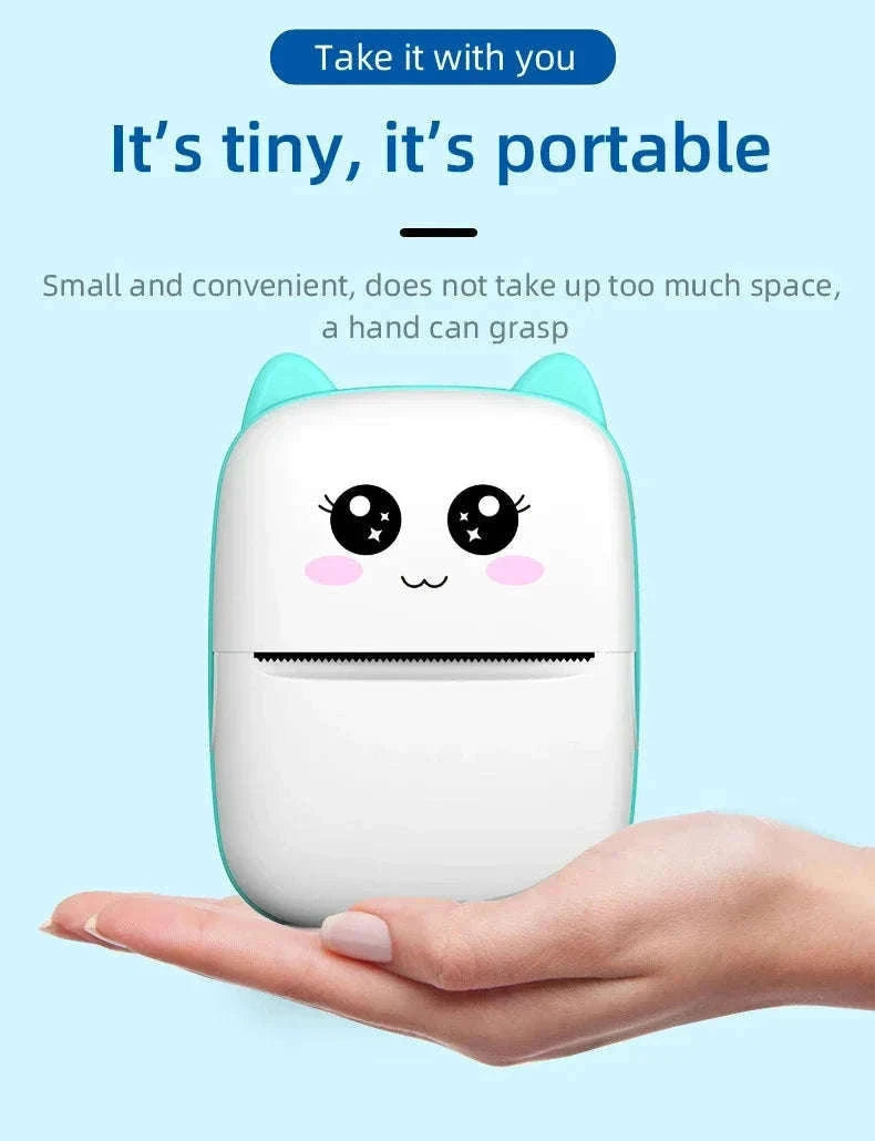 Portable Mini Printer Wireless Bluetooth Photo & Label Maker-3 Rolls Color / Other