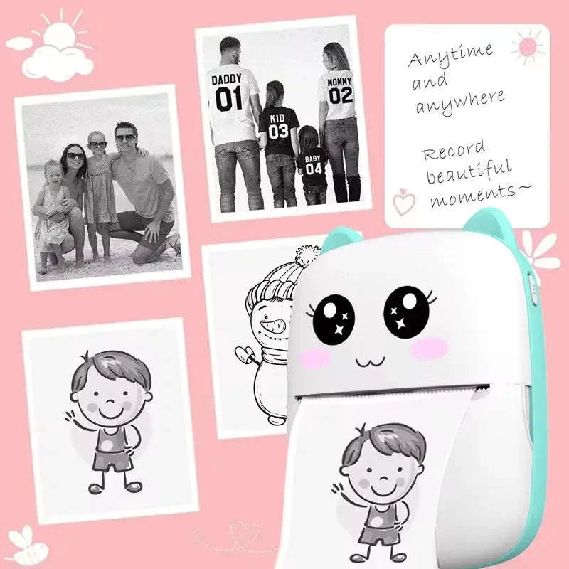 Portable Mini Printer Wireless Bluetooth Photo & Label Maker-Pink / Other