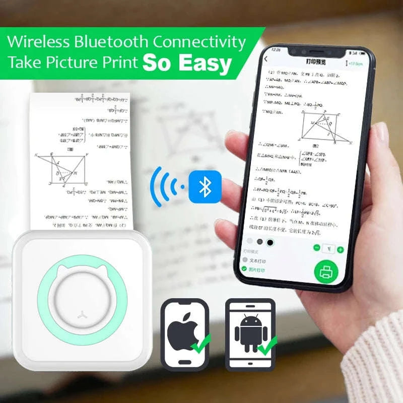 Portable Mini Thermal Printer – Bluetooth Pocket Photo & Label Printer-PURPLE