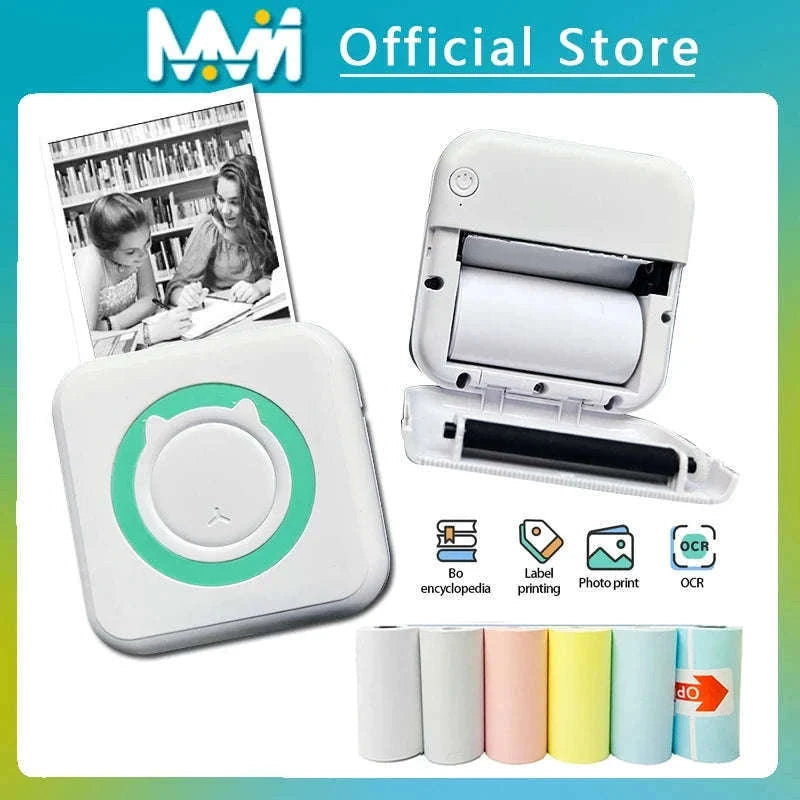 Portable Mini Thermal Printer for Labels, Notes, and Photos-PURPLE