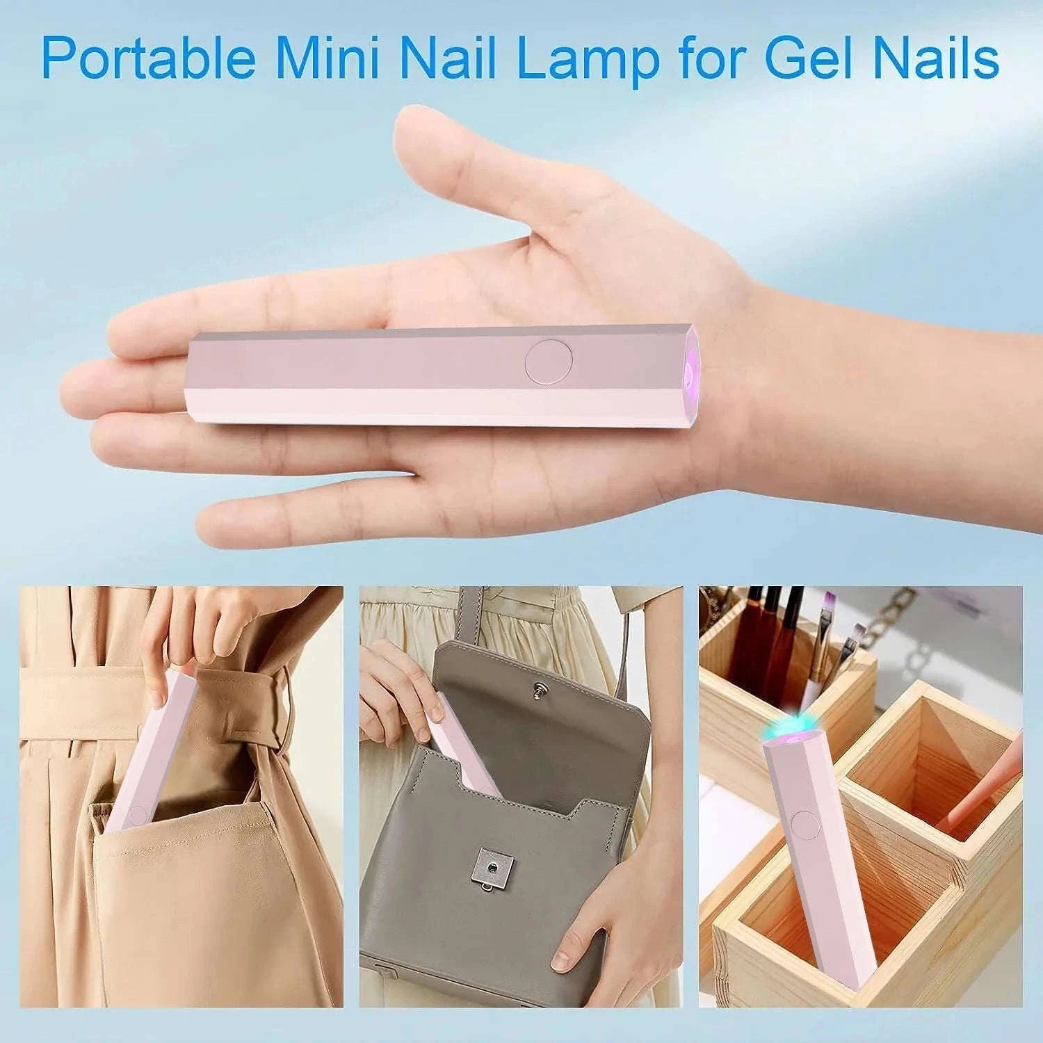 Portable Nail Lamp Handheld Mini UV/LED Nail Dryer-White