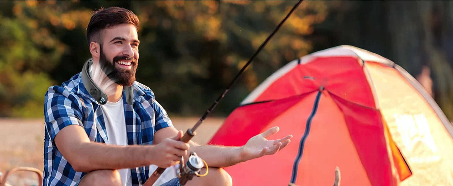Portable Neck Fan with 4000mAh Battery and 3 Speeds-S8-Balck / United States