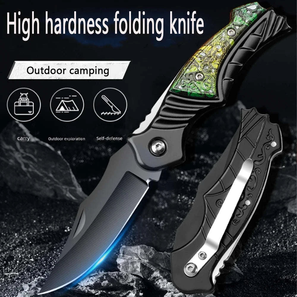 Portable Outdoor Folding Fruit Knife-light green