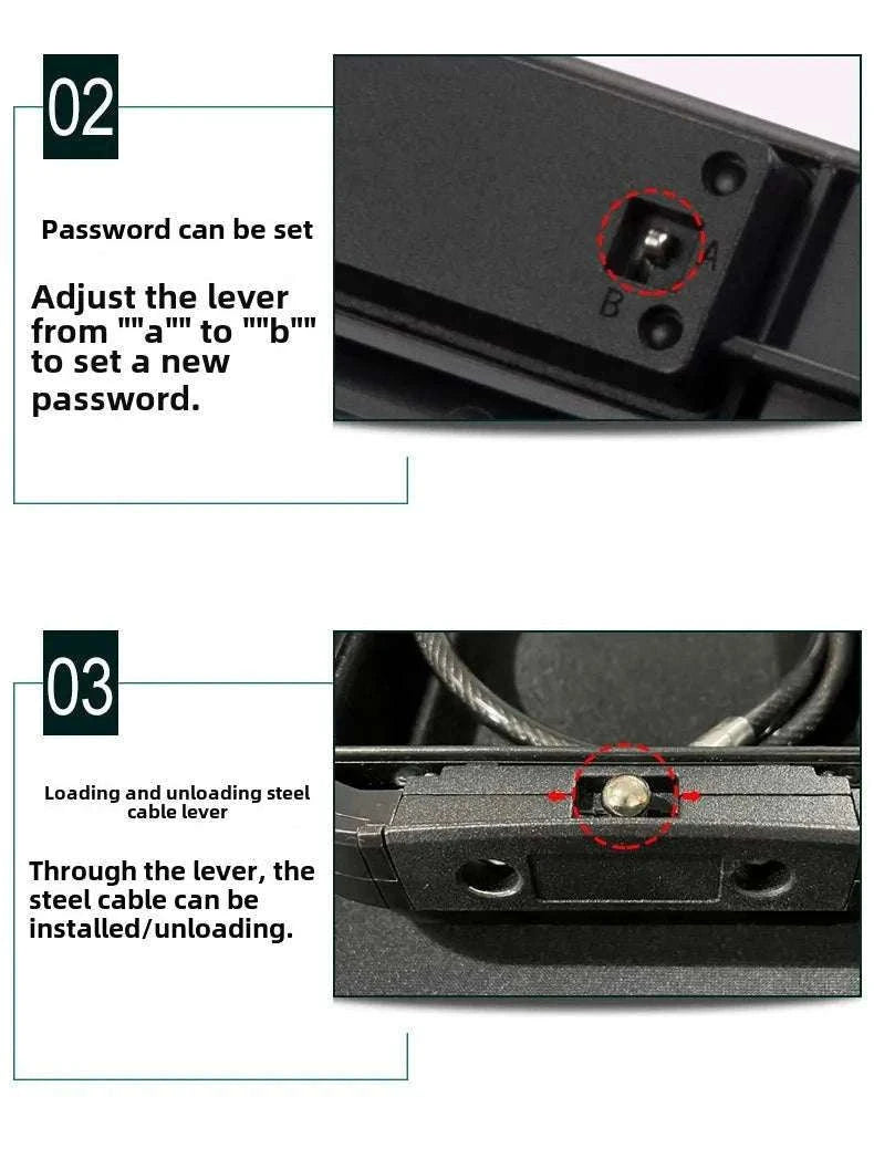 Portable Outdoor Lockbox with Cable & Code for Keys and Valuables-