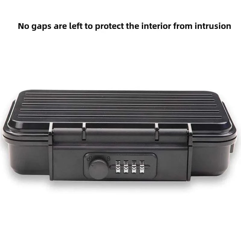 Portable Outdoor Lockbox with Cable & Code for Keys and Valuables-Black