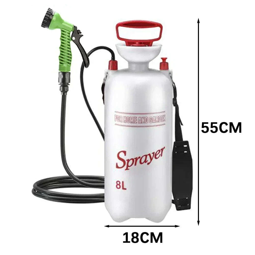 Portable Outdoor Shower with 3m Hose, 4L & 8L-4L