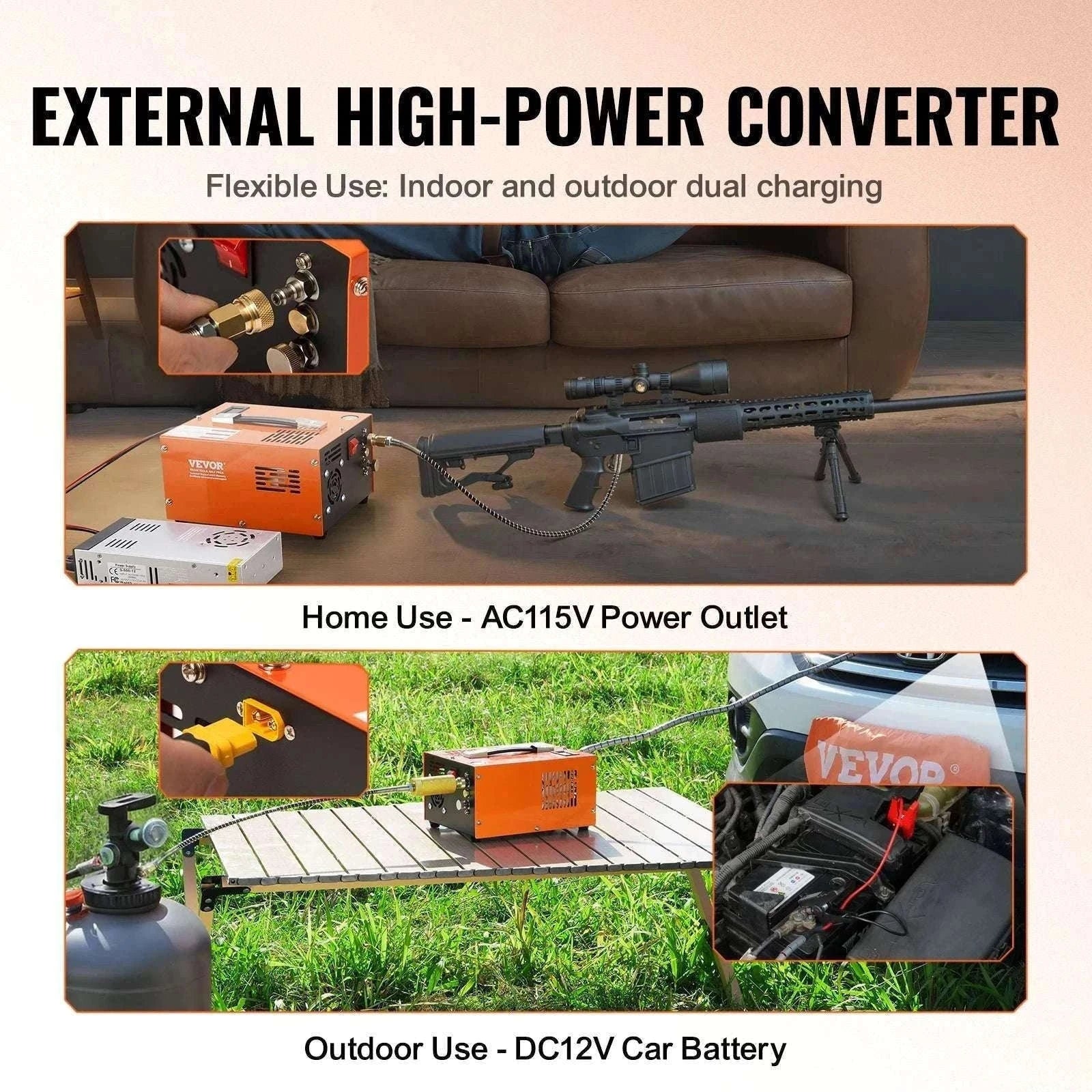 Portable PCP Air Compressor 4500PSI Airgun & Tank Pump-110V / EU / france