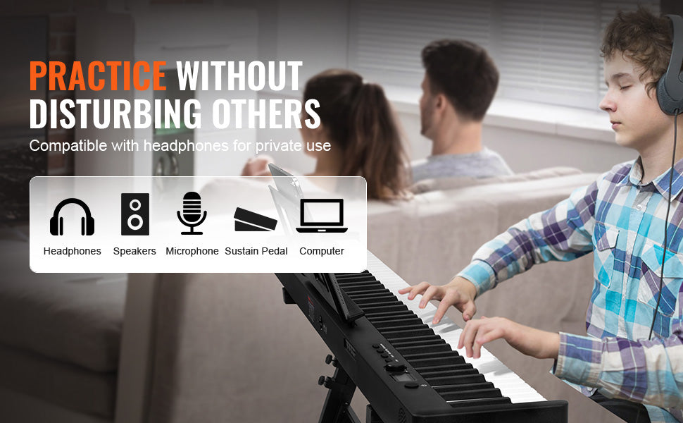SucceBuy 88 Key Folding Keyboard Piano Bluetooth, MIDI Portable Electronic Digital Foldable Piano Rechargeable for Beginners Use