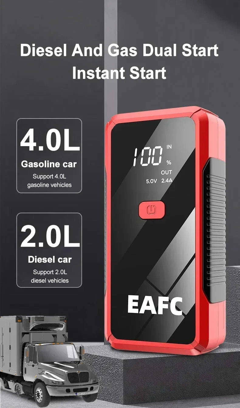 Portable Power Bank Car Jump Starter 600A / 1200A / 2000A-1200A Blue / spain