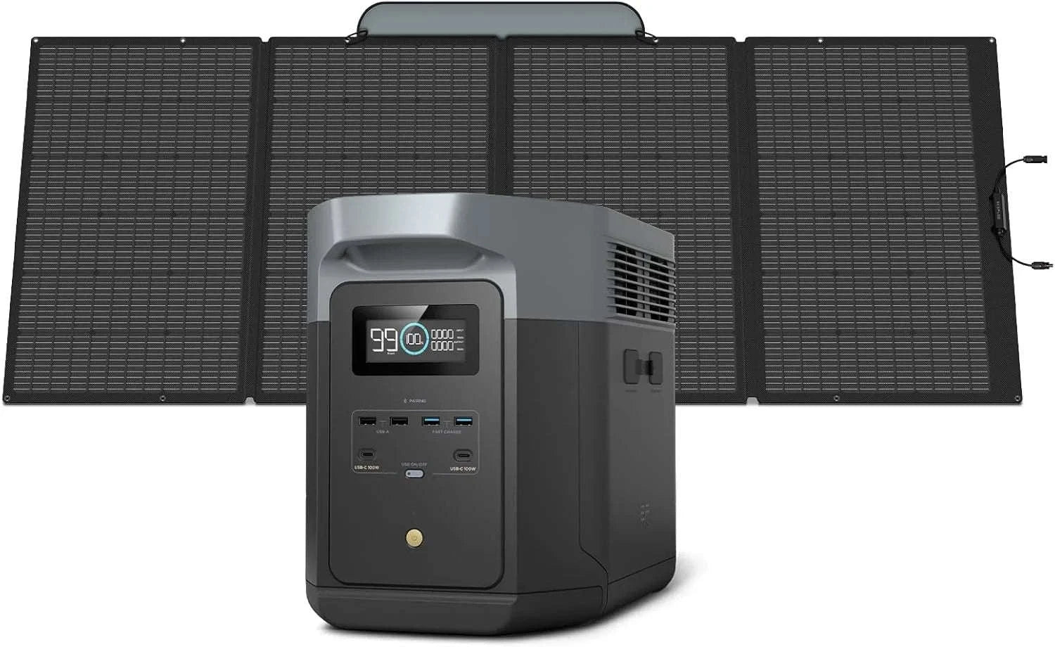 Portable Power Station 2048Wh 2400W Solar Generator-D2M 2048Wh / United States / US