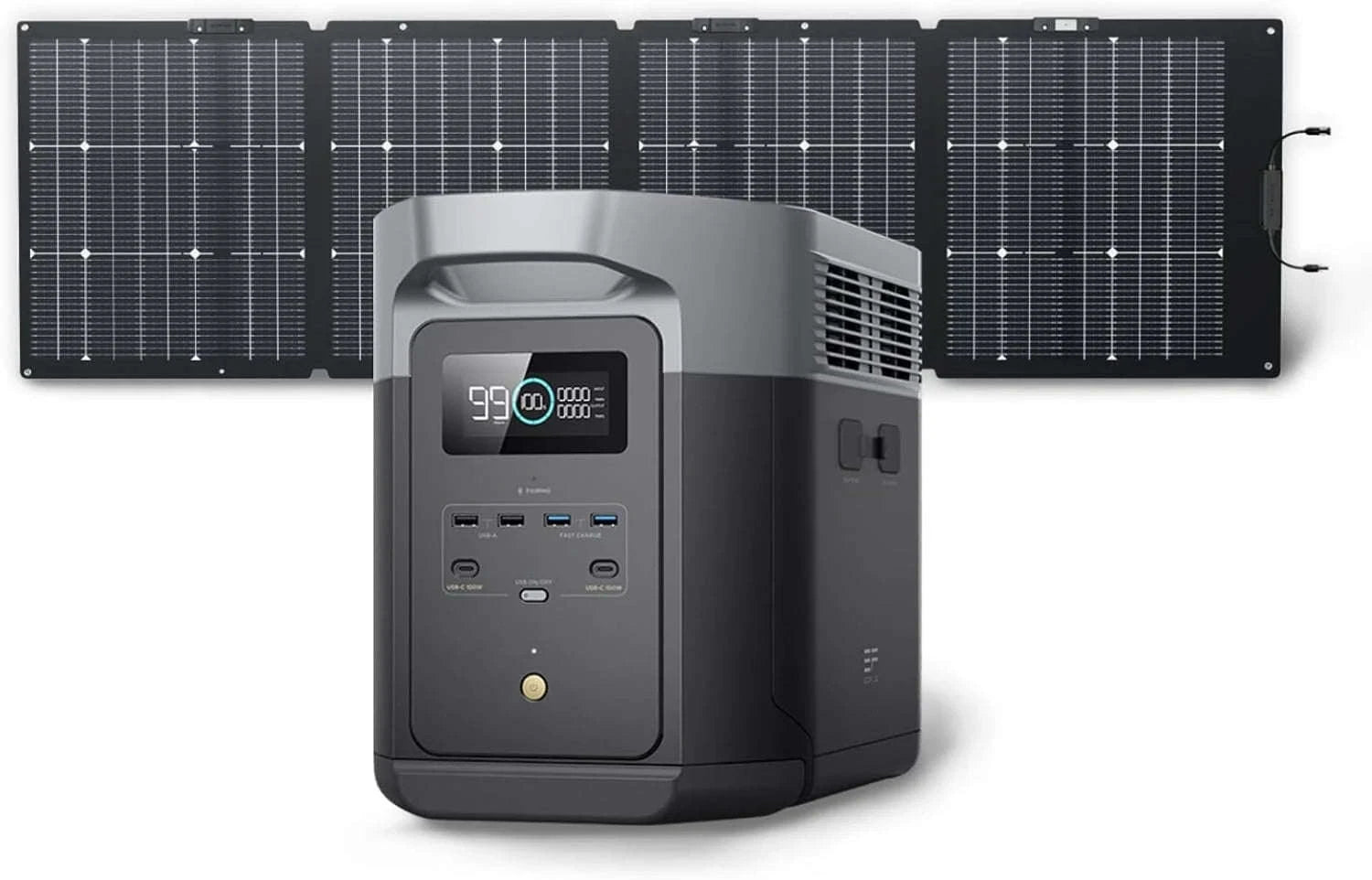 Portable Power Station 2048Wh 2400W Solar Generator-D2M 2048Wh / United States / US