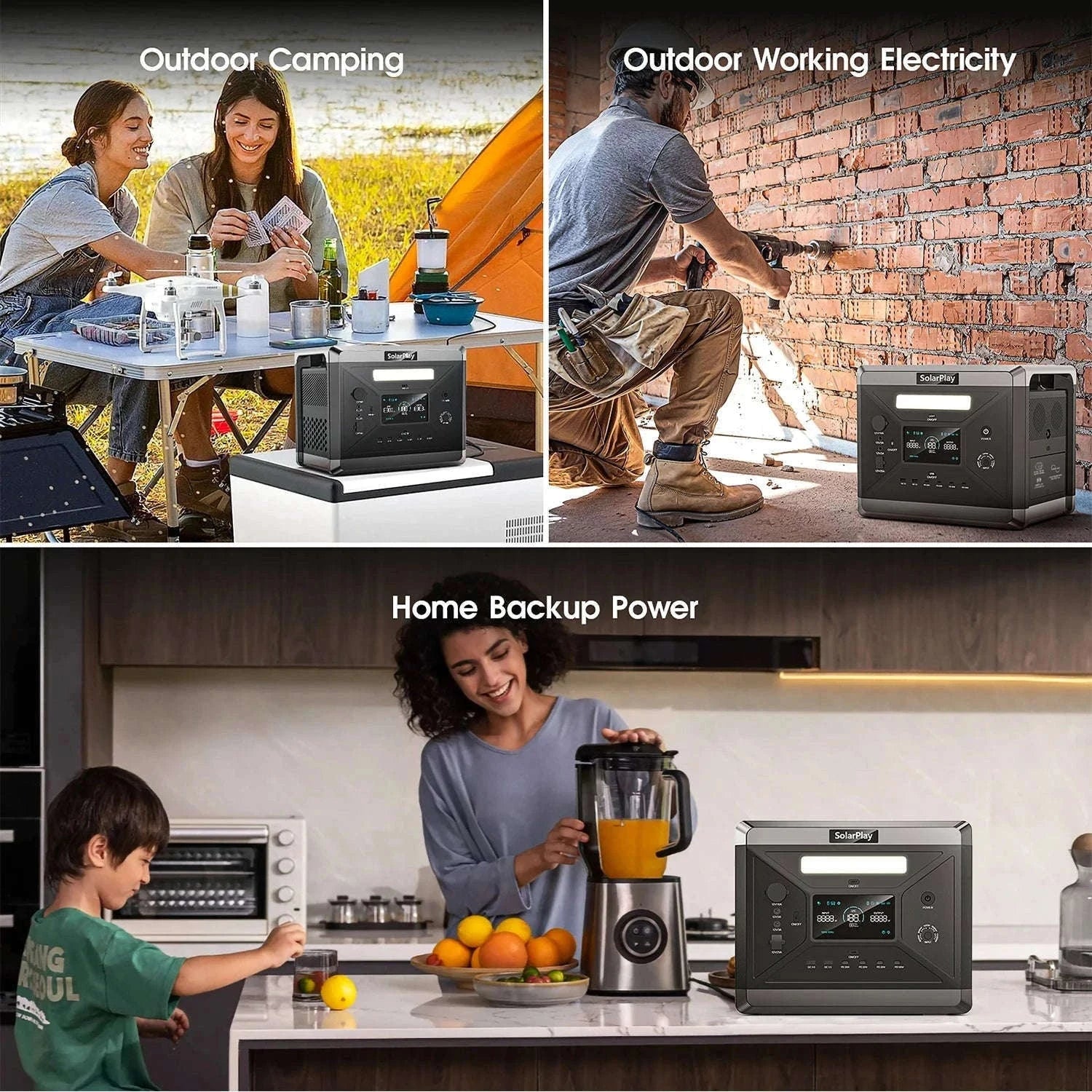 Portable Power Station 2160Wh 2400W Solar Generator Backup-GERMANY / EU