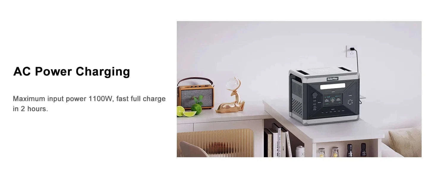 Portable Power Station 2160Wh 2400W Solar Generator Backup-GERMANY / EU