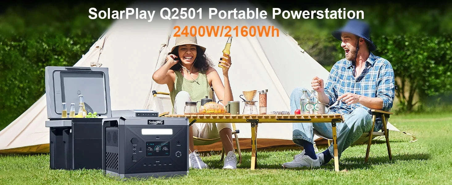 Portable Power Station 2160Wh 2400W Solar Generator Backup-GERMANY / EU
