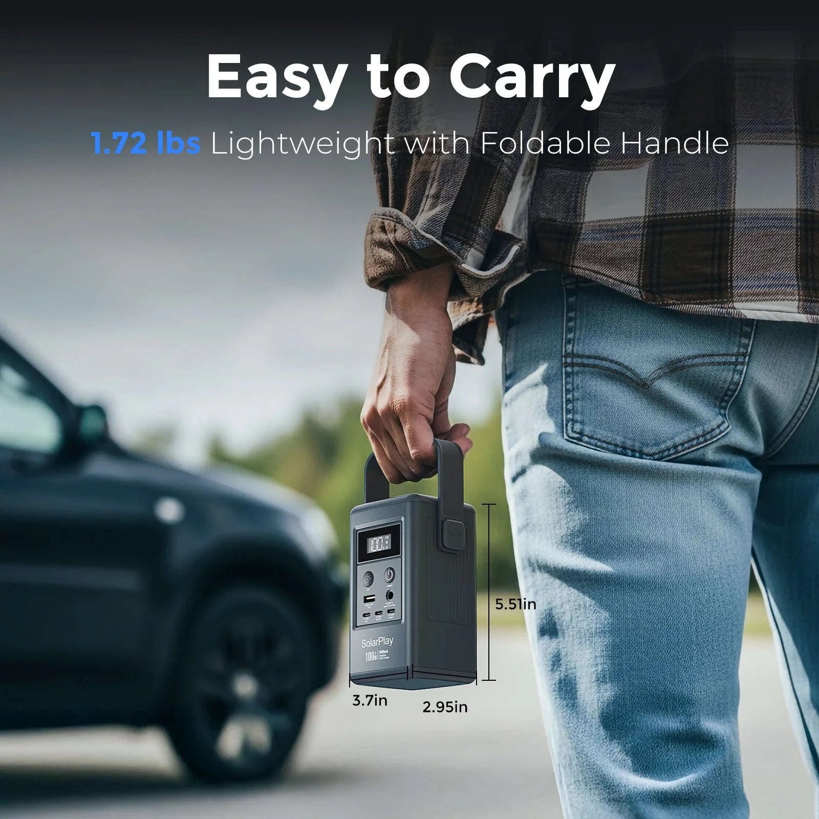 Portable Power Station 25000mAh 100W USB-C for Travel & Camping-Q100 / GERMANY