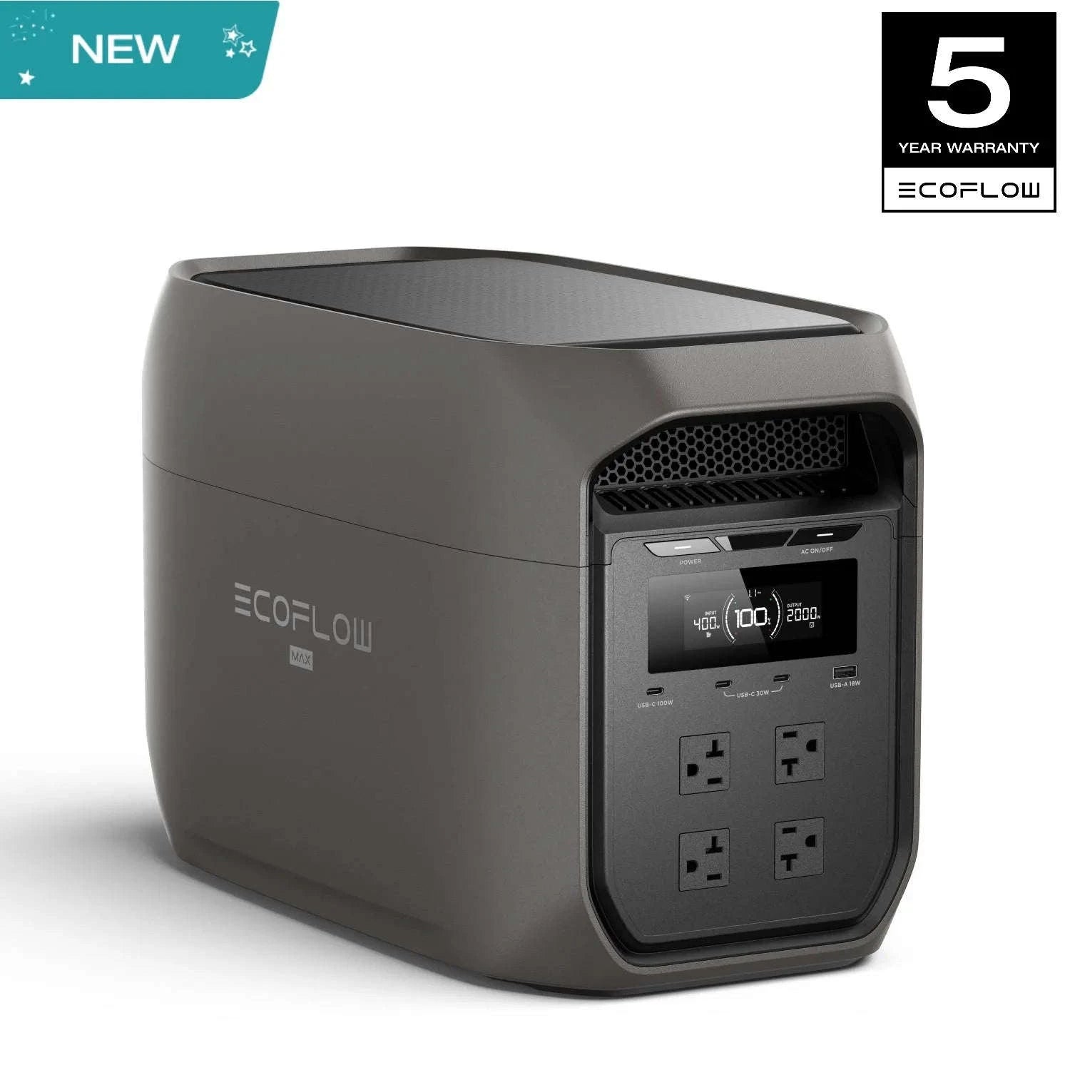 Portable Power Station 3400W Fast Charging Black-2048Wh / United States / US