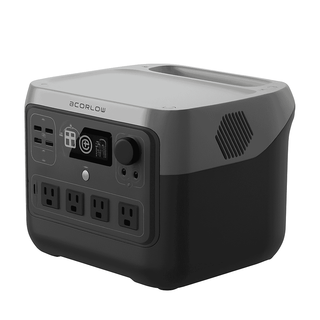 Portable Power Station 716Wh LiFePO4 Battery 4 AC Outlets Solar Generator-R2PL and 160W / United States / US