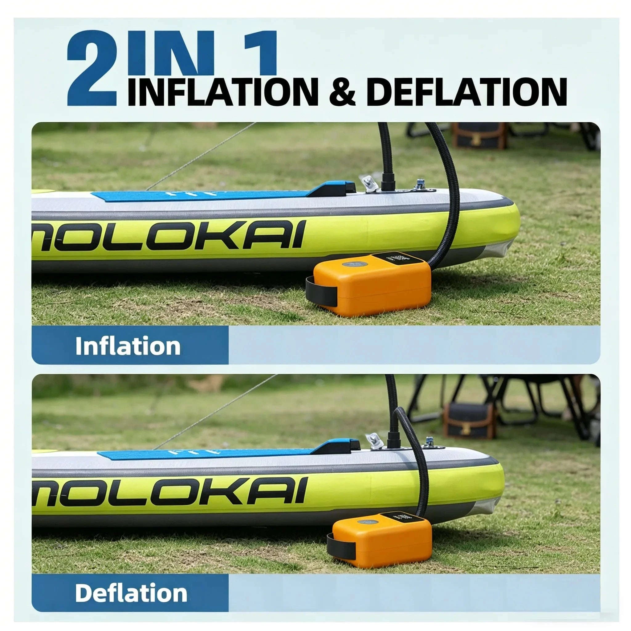 Portable Rechargeable Electric SUP Air Pump 20PSI Dual Stage Inflation & Deflation-PD-SP01 / Poland