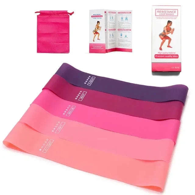 Portable Rubber Resistance Bands-Cherry Powder