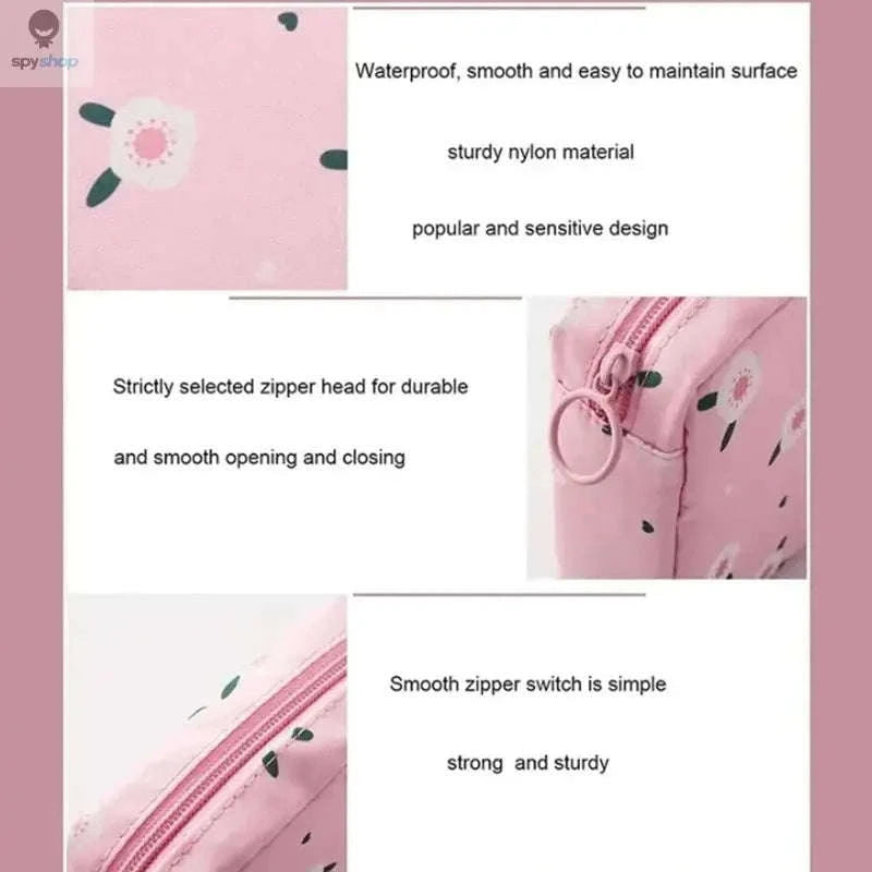 Portable Sanitary Napkin Storage Bag – Waterproof, Discreet & Travel‑Ready-Black Flamingo