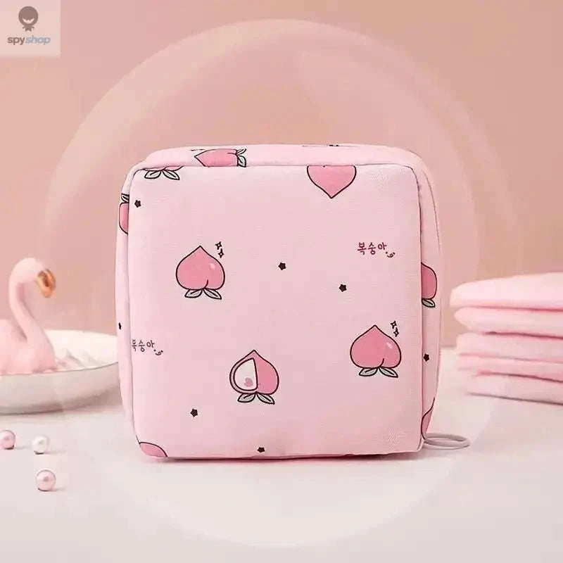 Portable Sanitary Napkin Storage Bag – Waterproof, Discreet & Travel‑Ready-Black Flamingo