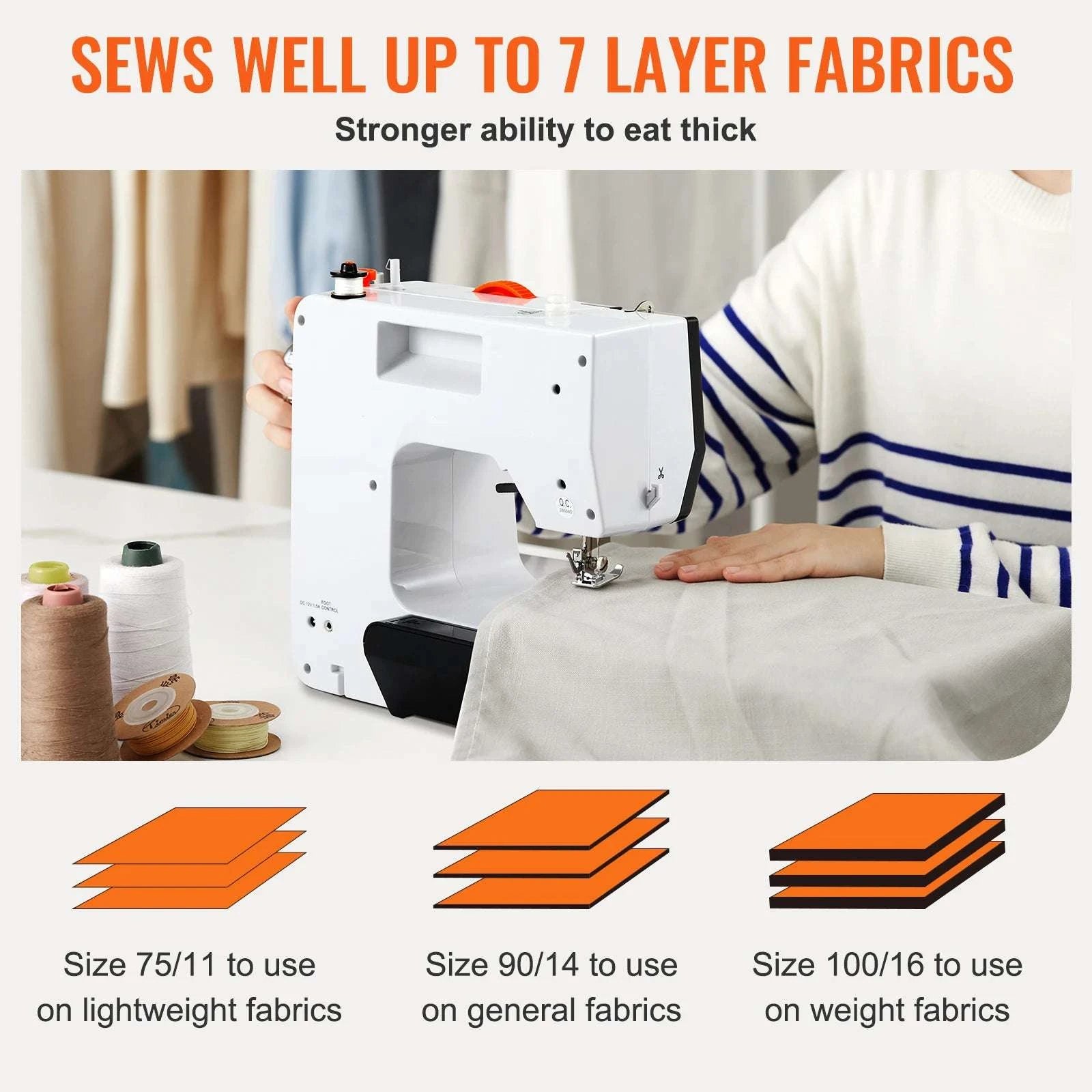 Portable Sewing Machine with 38 Stitches & Dual Speed Control-38 Stitches / United States