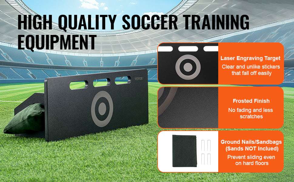 Portable Soccer Rebounder Board with 2 Angles Foldable Training Wall-L40 x W12 inch / United States