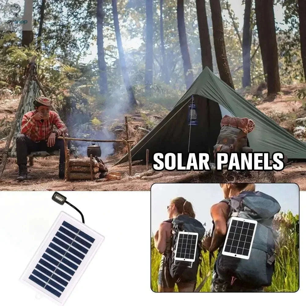 Portable Solar Charger with USB Output for Outdoor Adventures-2PCS solar panel