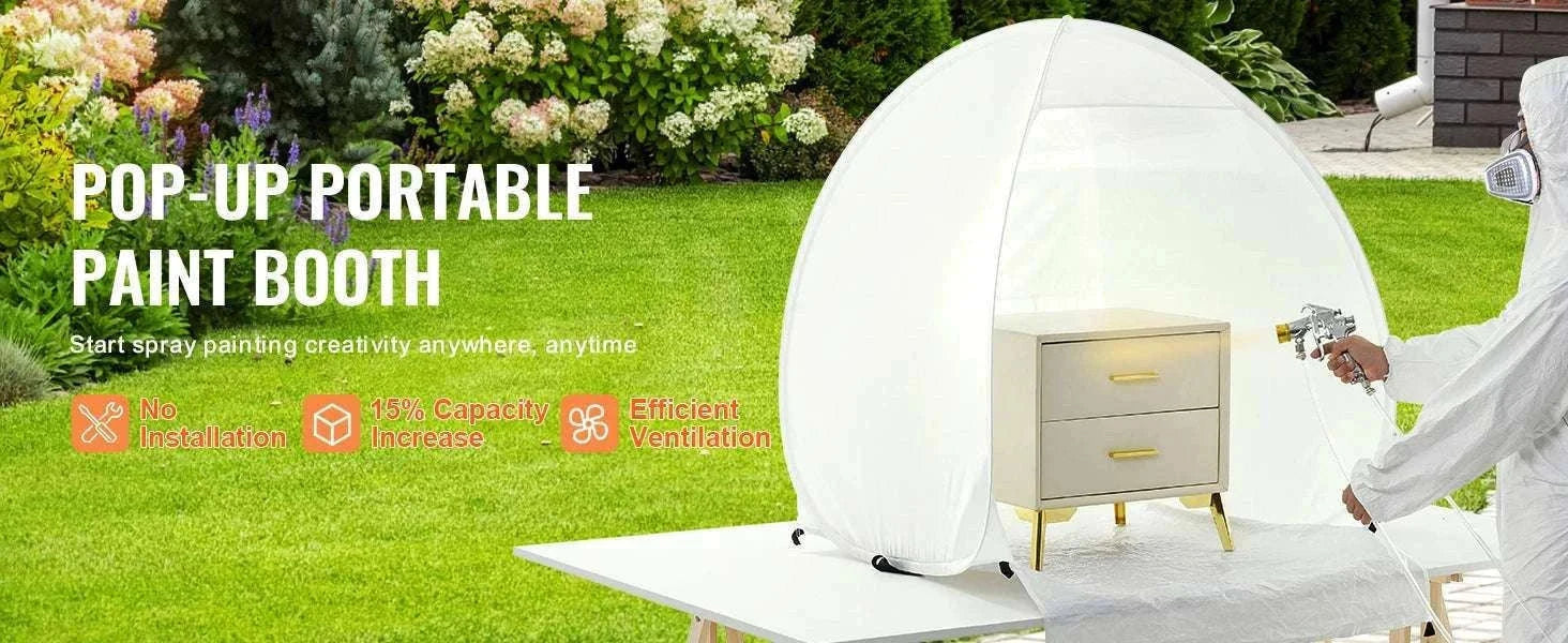 Portable Spray Paint Tent 40x35x40in Pop-Up Shelter with Exhaust-40x35x40in / CZECH REPUBLIC