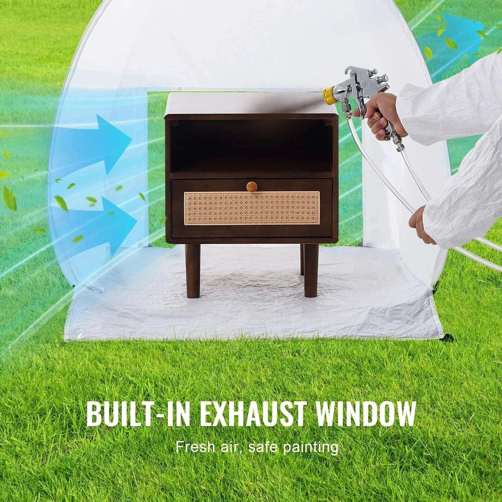 Portable Spray Paint Tent 40x35x40in Pop-Up Shelter with Exhaust-40x35x40in / CZECH REPUBLIC