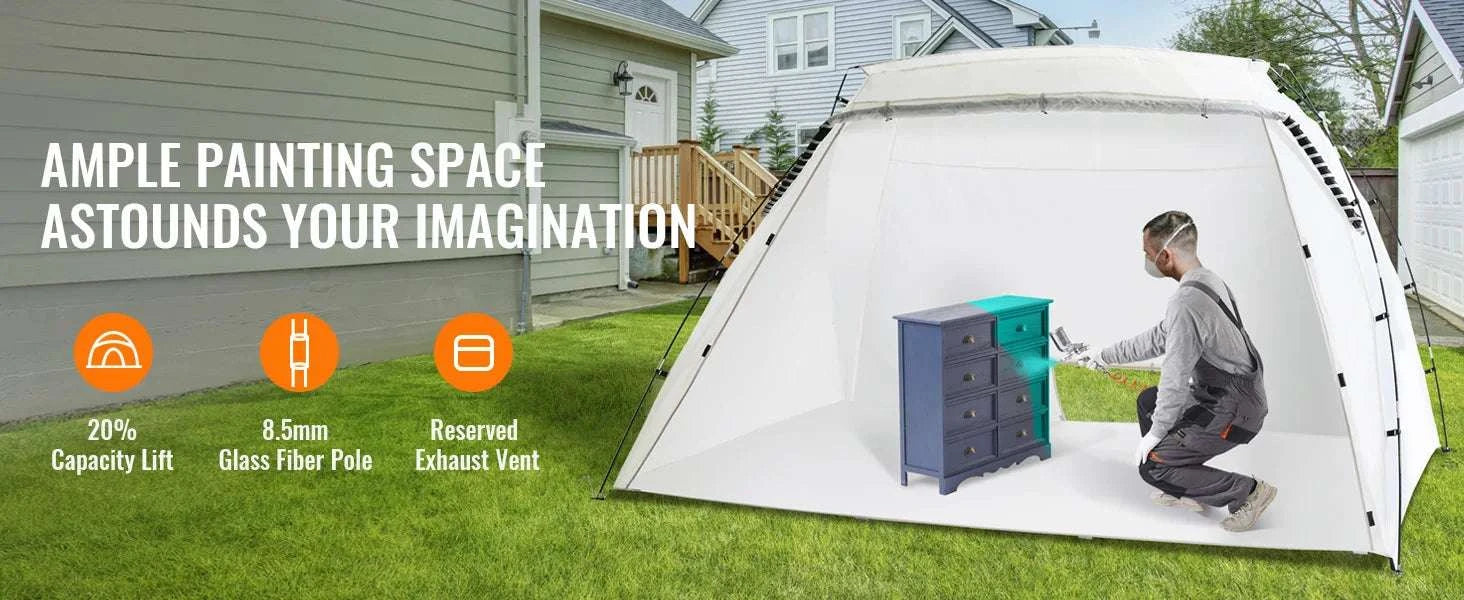 Portable Spray Paint Tent Booth for DIY Furniture & Projects-7.5x5.2x5.2ft / United States