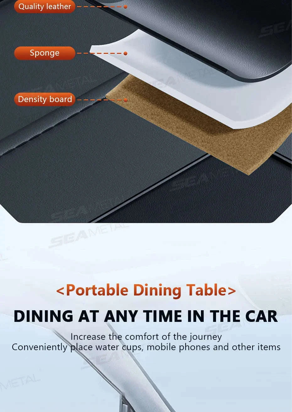 Portable Steering Wheel Foldable Tray with Multi-Pocket Storage-1 pc