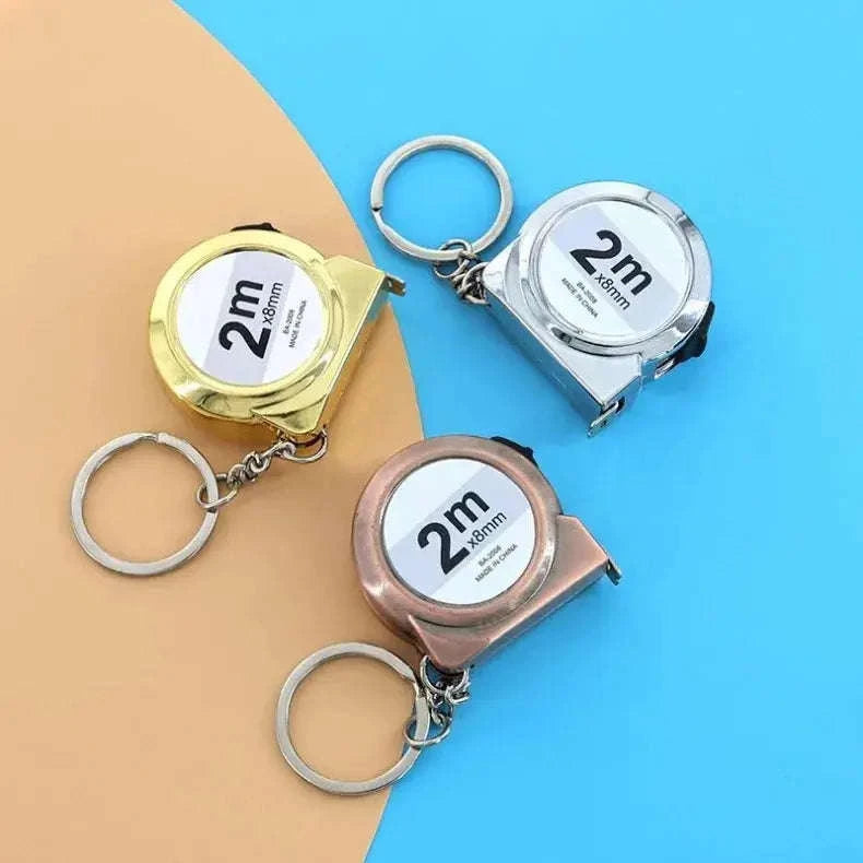 Portable Tape Measure – Compact Keychain Tool for Everyday Precision-bronze-coloured 2m