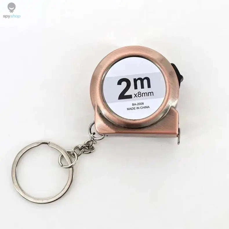 Portable Tape Measure – Compact Keychain Tool for Everyday Precision-bronze-coloured 2m