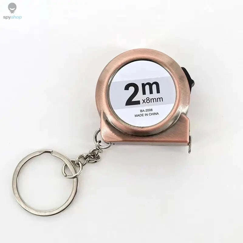 Portable Tape Measure – Compact Keychain Tool for Everyday Precision-bronze-coloured 2m