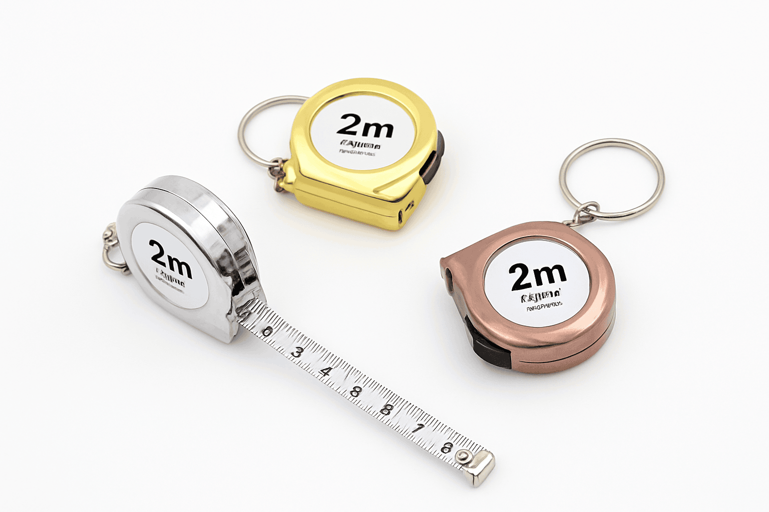 Portable Tape Measure Keychain for Everyday Precision-bronze-coloured 2m